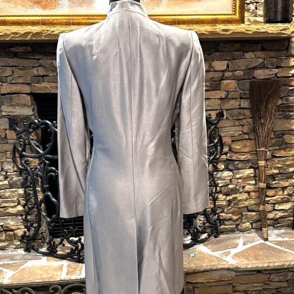 INC Silver Tailored  3/4 Length Formal Jacket for evening affairs and events S 4 - Picture 2 of 5